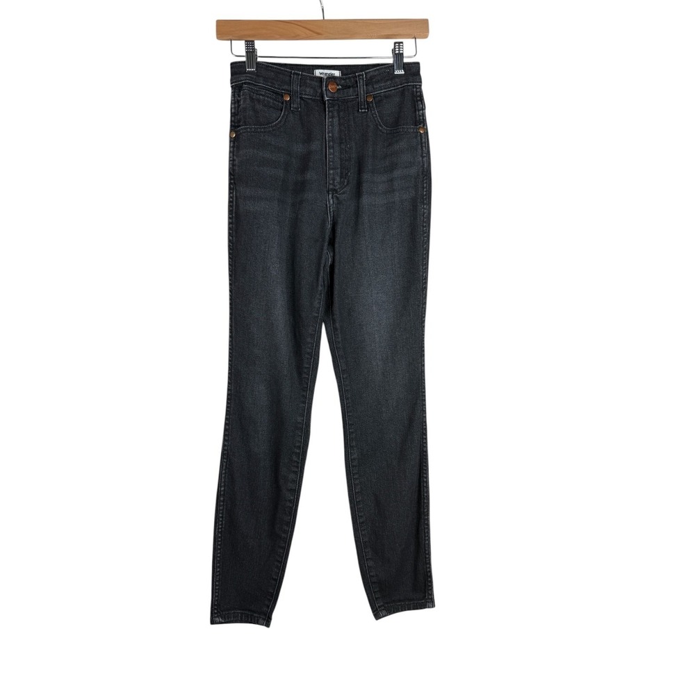 Wrangler Wriggler High Rise Skinny Jeans size 24 Black
